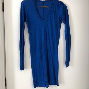 Blue Enza Costa Long Sleeve Tunic Tee Size L